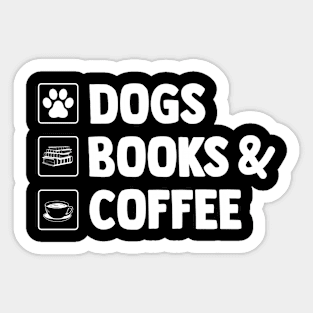 Dogs Books Coffee Book Queen Funny Dog Owner Sticker